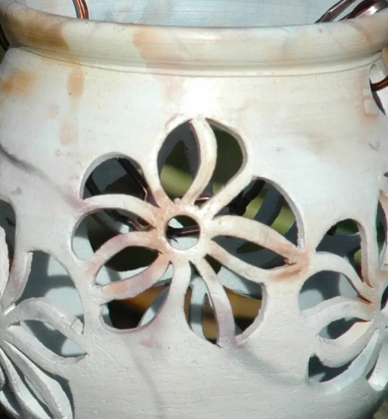 Závěsná keramická lampa na svíčku
