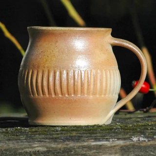 Kameninový buclák s rýhováním (400 ml)